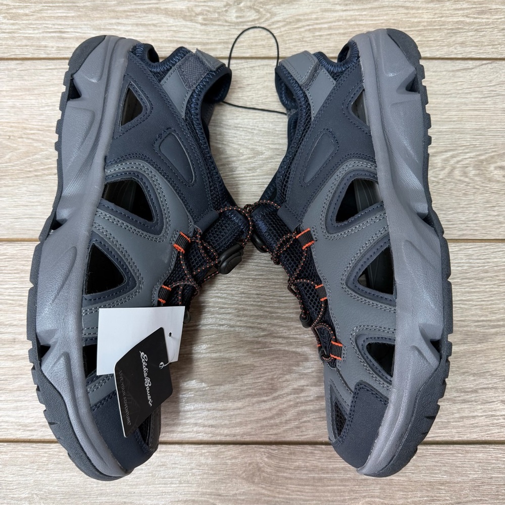 Eddie Bauer Gray Lake Trail Bungee Lace Lightweight Water Sandals Mens Size 12 - Picture 7 of 10